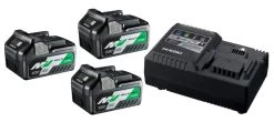 HiKOKI UC18YSL3WA3 Multivolt Boosterpack | 3 X Accu 2.5 Ah En Snellader [UC18 YSL3WA3]